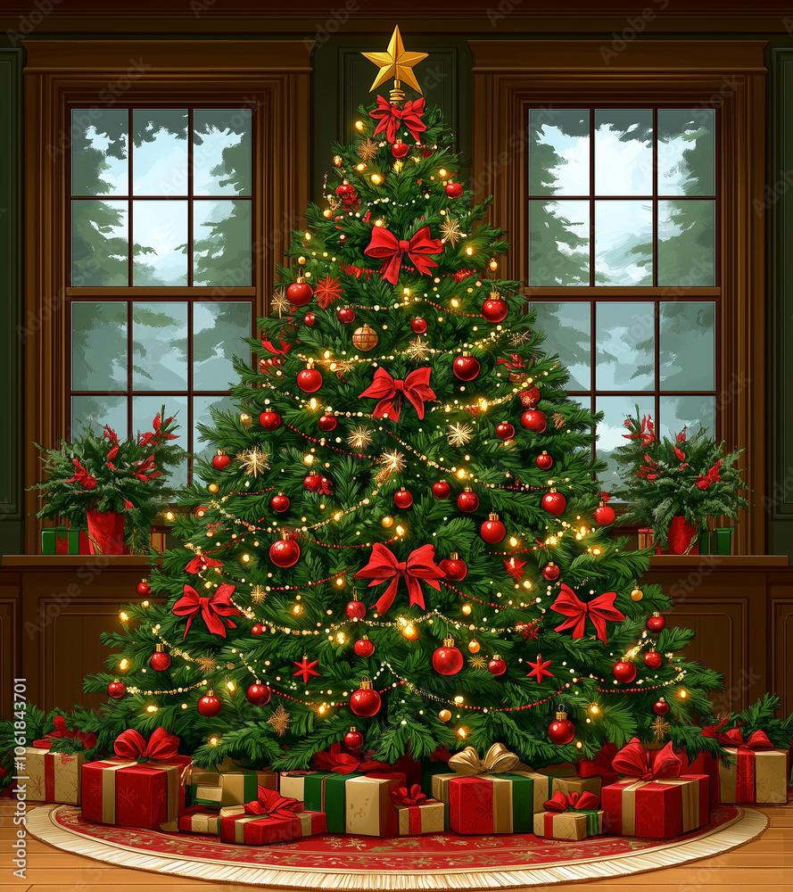christmas, xmas, box,tree, present,fireplace, anniversary christmas, xmas, box,tree, present,fireplace, anniversary