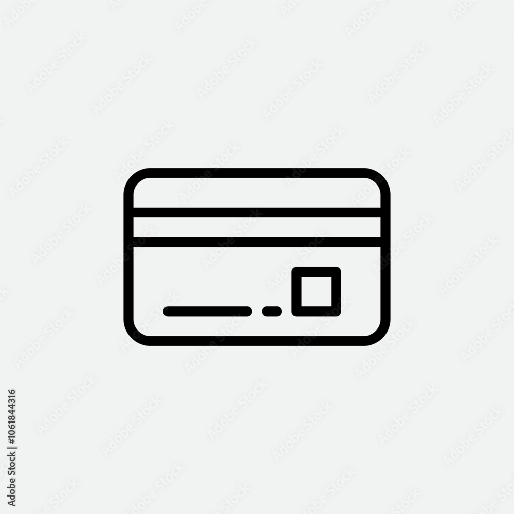 Debit card icon vector isolated editable stroke Debit card icon vector isolated editable stroke