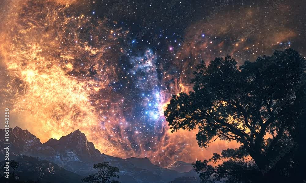 Starry Night Landscape Starry Night Landscape