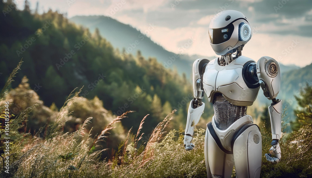 Futuristic Wild Robot in Nature Futuristic Wild Robot in Nature