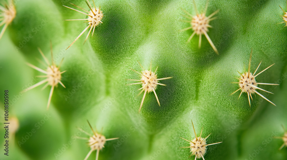 This macro shot reveals the complex textures of a cactus plant, each spine and groove captured with sharp clarity. The surface texture shows tiny bumps and ridges, reflecting the plant’s adaptation This macro shot reveals the complex textures of a cactus plant, each spine and groove captured with sharp clarity. The surface texture shows tiny bumps and ridges, reflecting the plant’s adaptation