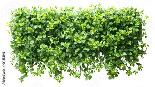 green plant wall panno on white background