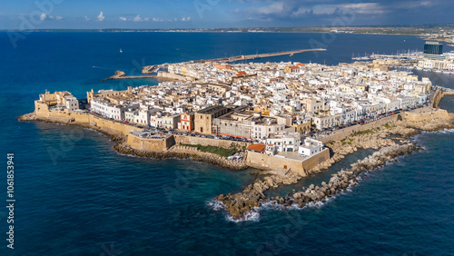 Photos Ancient fortified city on Mediterranean coast with white houses at day, Gallipol