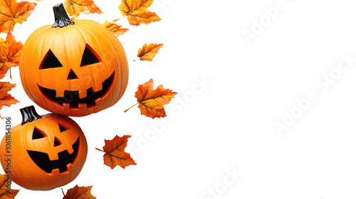 halloween pumpkin on white background