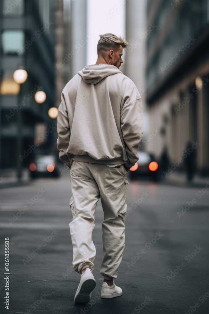 A man outdoors standing walking. A man outdoors standing walking.