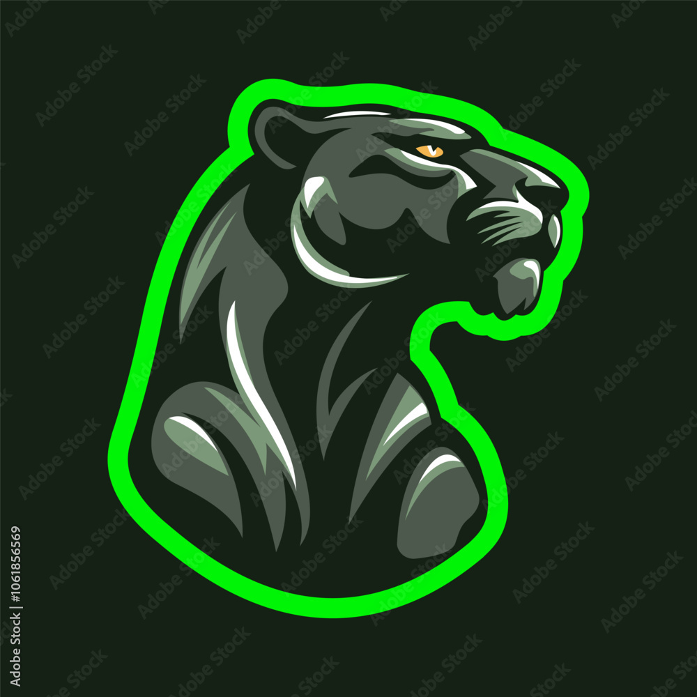 Obraz premium black panther logo