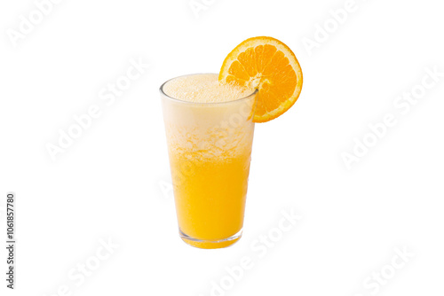 Orangeade png file in a clear glass 투명한잔에 담긴 오렌지 에이드 png 파일