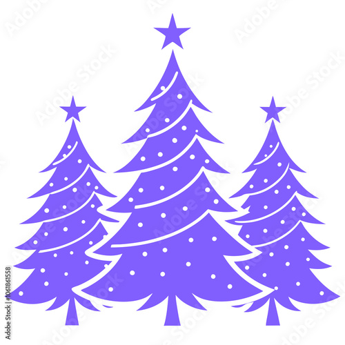 Gleaming Christmas Glees vector art illustration