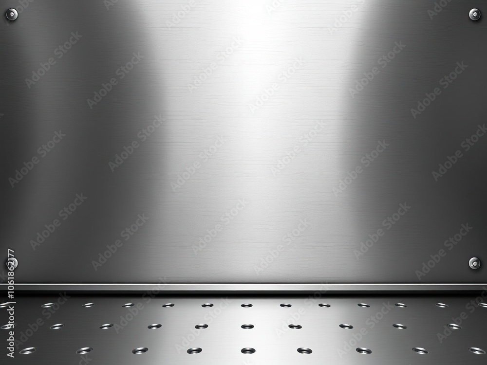 Close-up of textured steel surface with polished finish, reflecting light and creating an industrial feel, close-up, polished Close-up of textured steel surface with polished finish, reflecting light and creating an industrial feel, close-up, polished