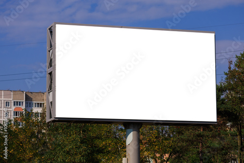 Принти на полотні Background for design, white billboards on city streets and along roads in the s