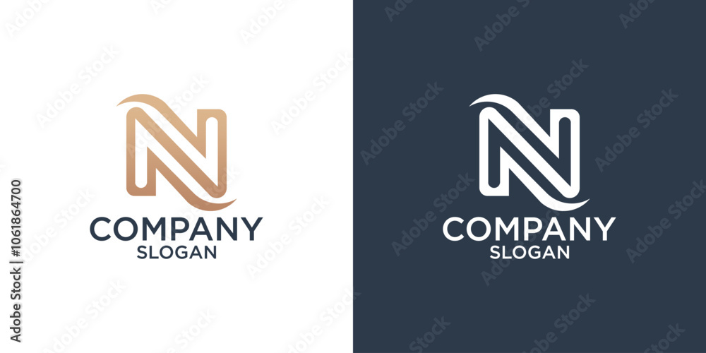 collection of letter N abstract monogram logo design vector collection of letter N abstract monogram logo design vector