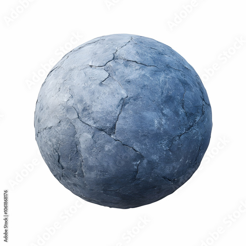 Fototapeta Naklejka Na Ścianę i Meble -  Cracked Stone Sphere, rock, texture, surface, material, pattern
