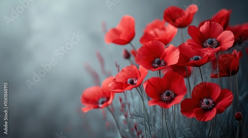 Red Poppy Flowers in a Field