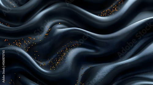 Abstract 3D Blue and Gold Background