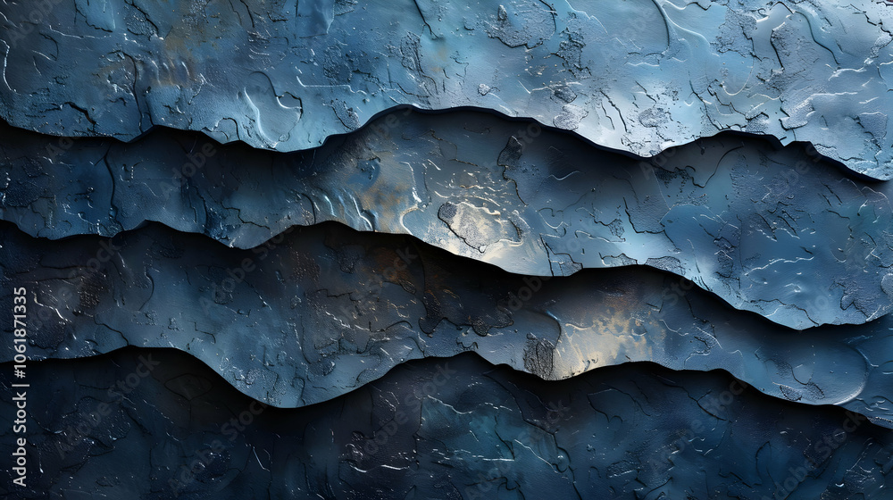 Abstract 3D Blue Cracked Surface Texture Background Abstract 3D Blue Cracked Surface Texture Background