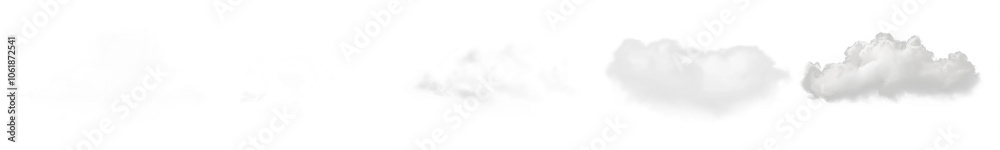 Obraz premium White cloud effect png cut out element set