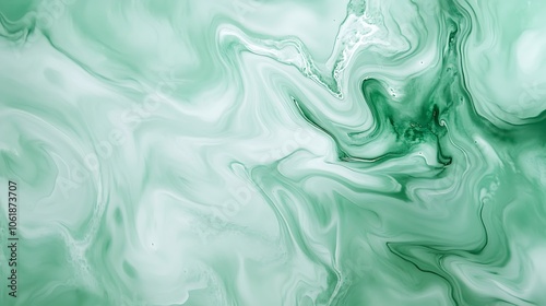 A smooth, abstract green marbled texture creating a calming visual effect.