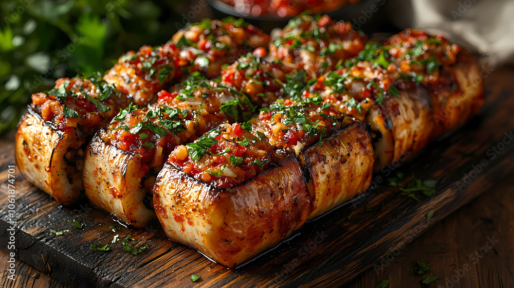 Stuffed Jewish-Italian Eggplant Rolls