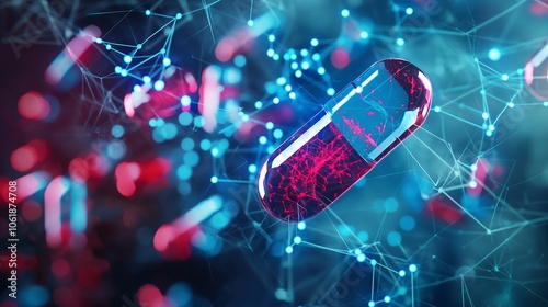 AI driven drug discovery platform accelerating the development of new medications.