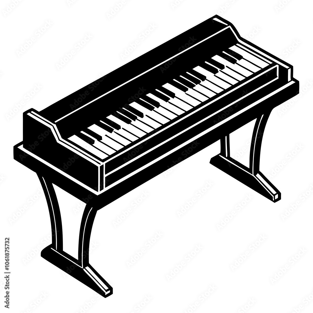 clavichord vector illustration clavichord vector illustration