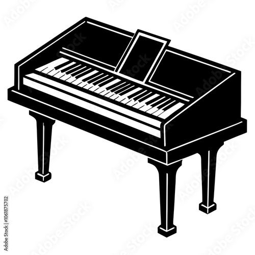 clavichord vector illustration