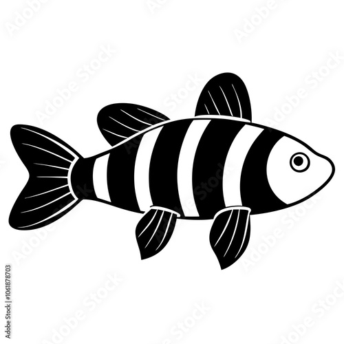 illustration of a clown loach fish