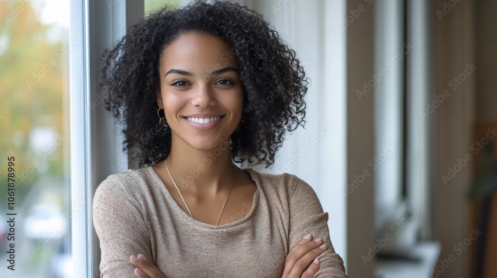 Portrait of a happy young woman smiling. Portrait of a happy young woman smiling.