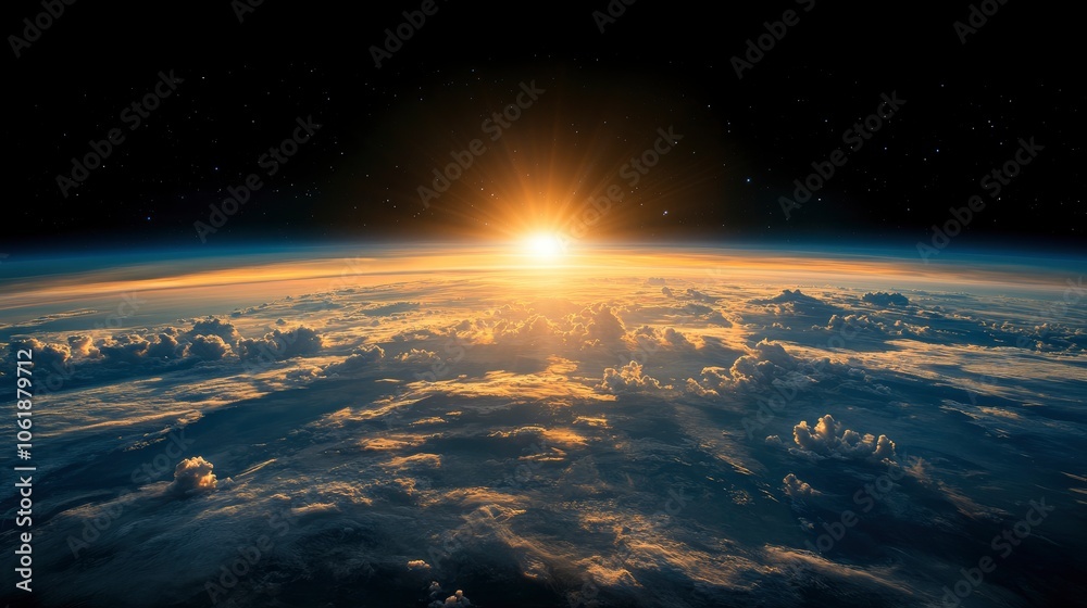Sunrise Over Earth from Space Sunrise Over Earth from Space