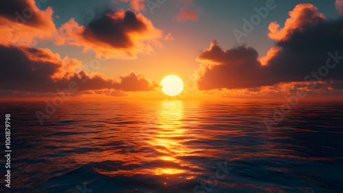 sunset over the sea