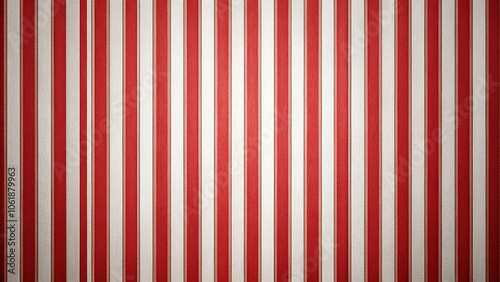 Red and white striped wallpaper with a subtle texture creating a playful and cheerful atmosphere, whimsical feel, red and white striped wallpaper