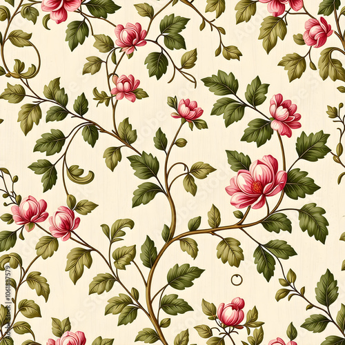 seamless pattern with flowers