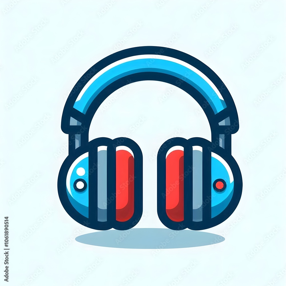 headphone clipart illustration white background