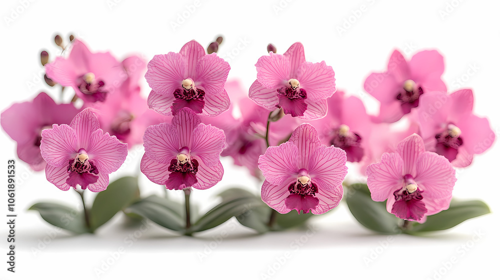 Obraz premium Oncidiums Orchids flowers Isolated on white background.