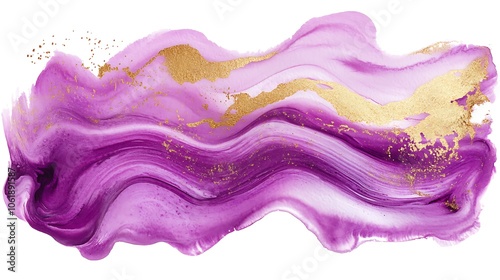 Abstract purple and gold wave design, ideal for backgrounds or artistic projects.