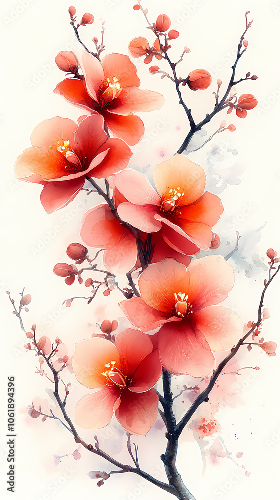 Naklejka premium Oncidiums Orchids flowers Isolated on white background.