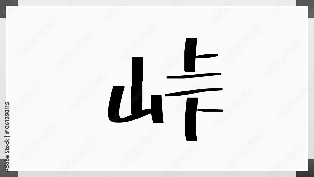 峠 のホワイトボード風イラスト 峠 のホワイトボード風イラスト