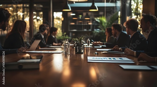 Focused Business Team Collaborating Around Strategy Table