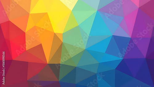 colorful polygonal mosaic texture background, generative ai