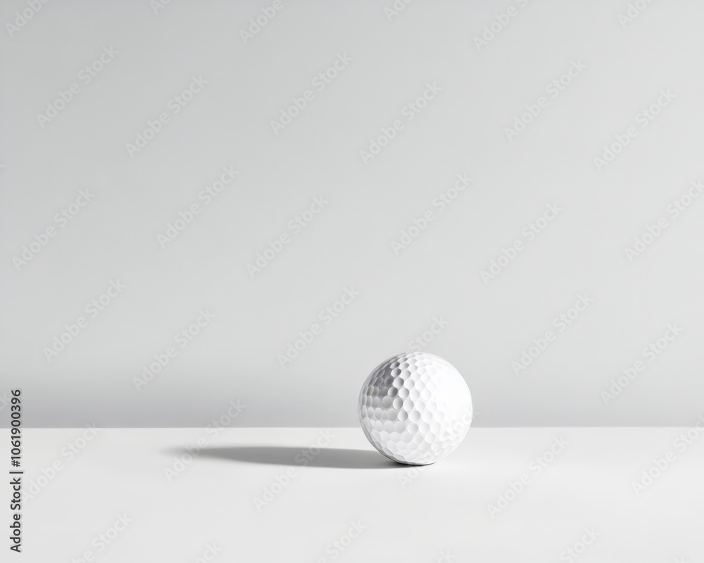 A white golf ball on a plain background A white golf ball on a plain background