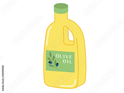 ペットボトルに入ったオリーブ油のイメージイラスト