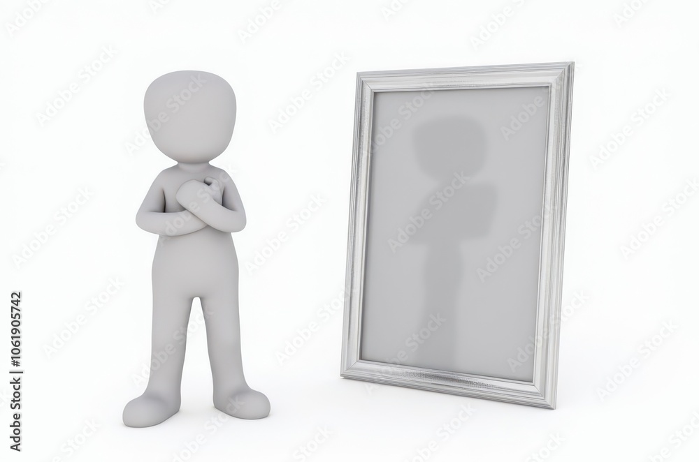 a man symbolizes thoughts, reflection, throwing a cloud of thoughts a man symbolizes thoughts, reflection, throwing a cloud of thoughts