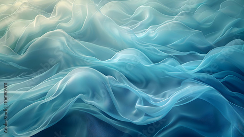 Abstract Blue Wavy Background Illustration