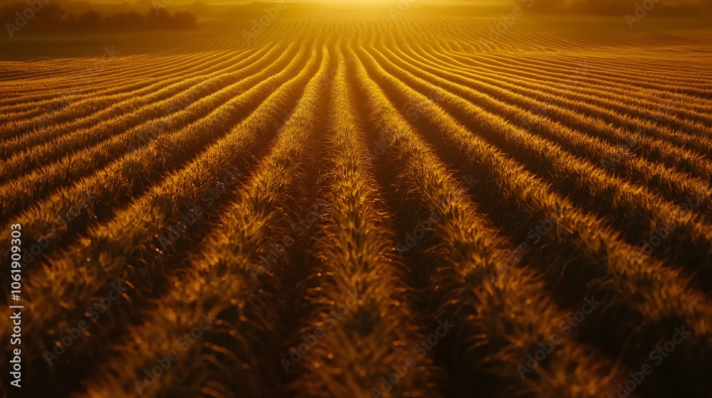 Golden Wheat Field at Sunset Rural Landscape Photography Golden Wheat Field at Sunset Rural Landscape Photography