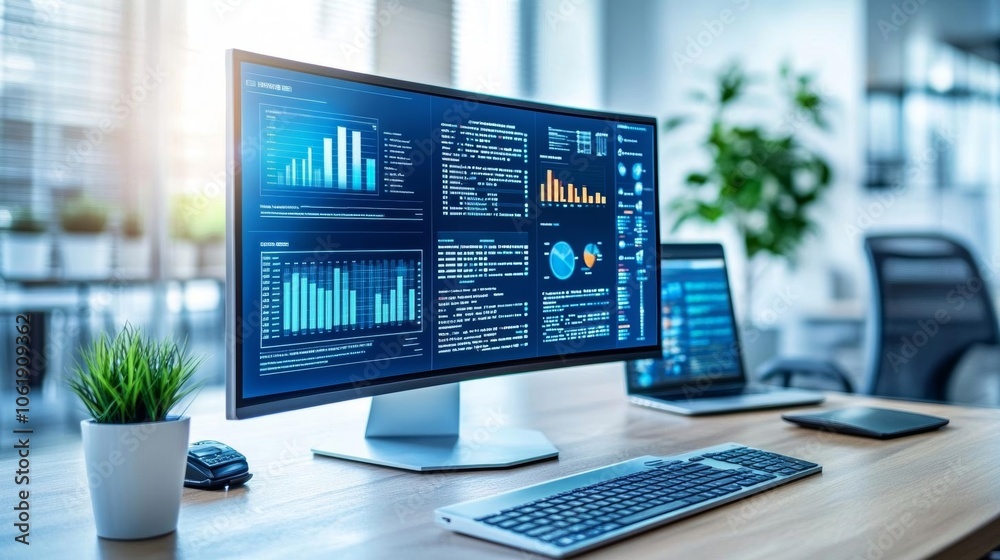 AIbased automation platform on dual monitors AIbased automation platform on dual monitors