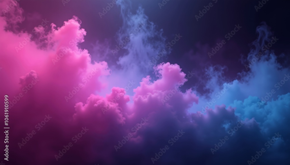 Electric smoke background with soft pink and blue clouds for dreamy designs Electric smoke background with soft pink and blue clouds for dreamy designs