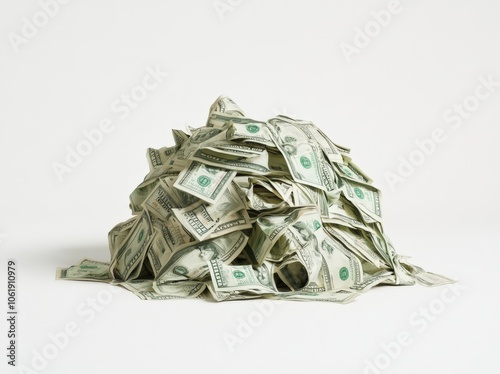 Wallpaper Mural Pile of crumpled dollar bills Torontodigital.ca
