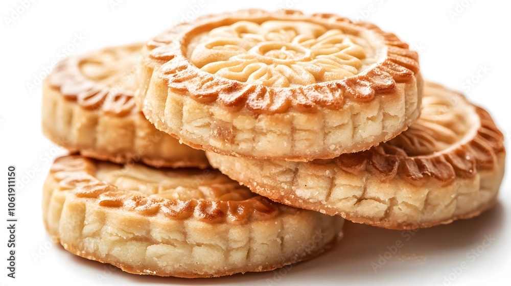 Food, Chinese Cookie, Photo Realistic, on White Background, Abstract Image, Texture, Pattern Background, Wallpaper, Cover and Screen of Smartphone, PC, Laptop, 9:16 and 16:9 Format Food, Chinese Cookie, Photo Realistic, on White Background, Abstract Image, Texture, Pattern Background, Wallpaper, Cover and Screen of Smartphone, PC, Laptop, 9:16 and 16:9 Format