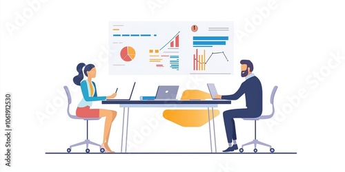 business formal meeting conference discussion with coworker shareholder or client concentrate private ideas created by ai