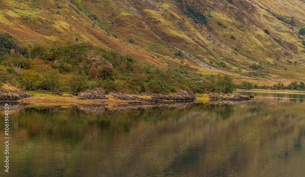 Autumn in Scotland with reflections in the lochs Autumn in Scotland with reflections in the lochs