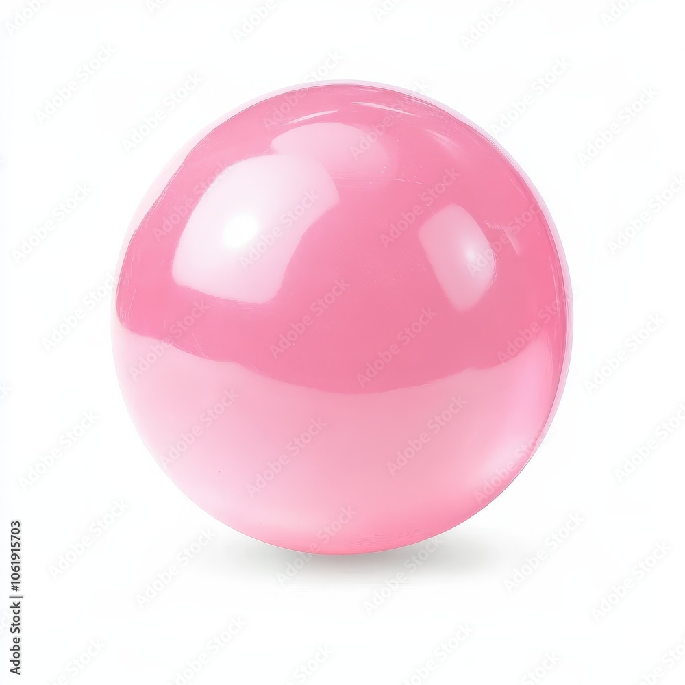 Fototapeta premium Pink Bubble Ball on White Background
